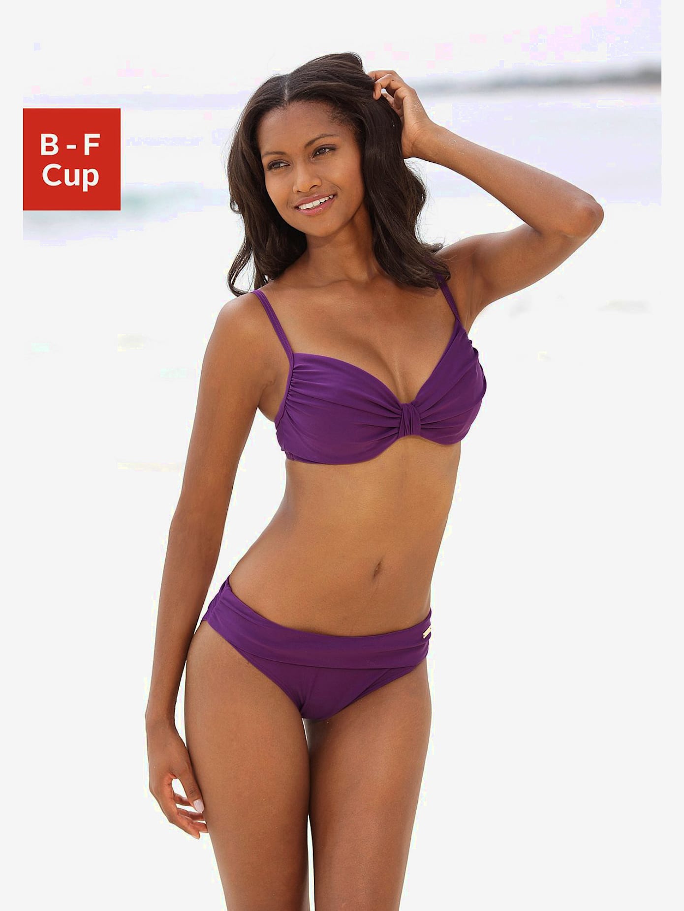 Maillot de bain à armatures coupe élégante, fronces raffinées