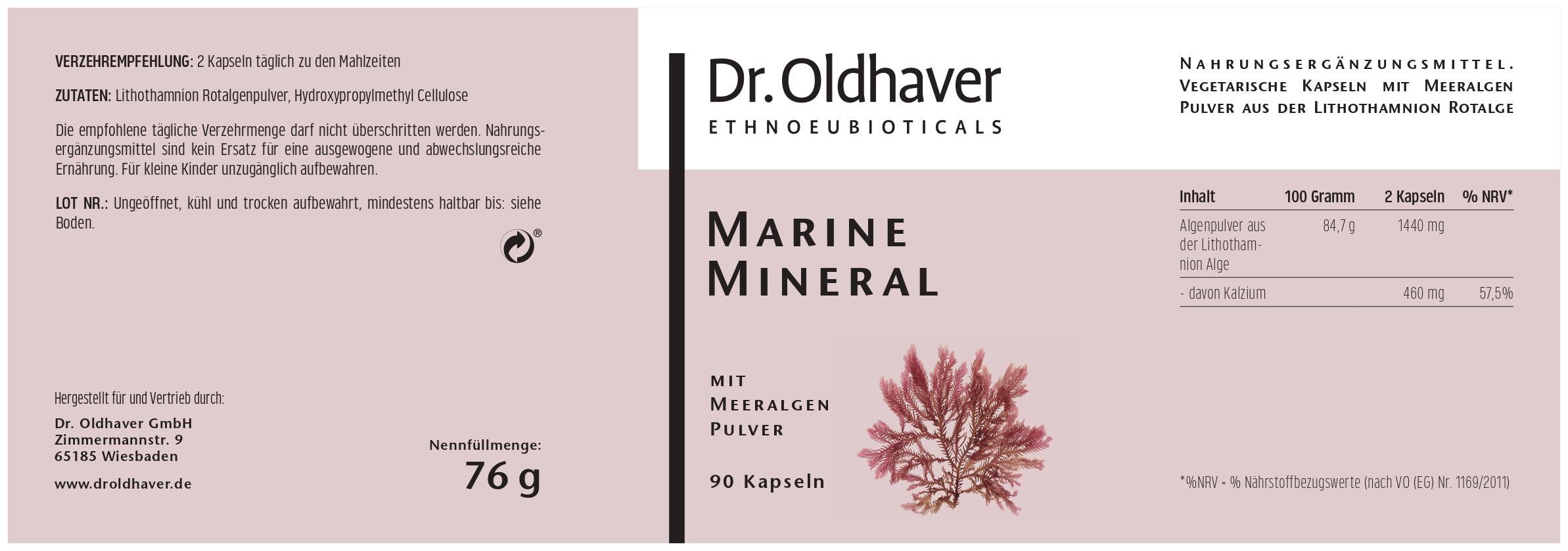 Dr. Oldhaver Marine Mineral Meeralgenpulver