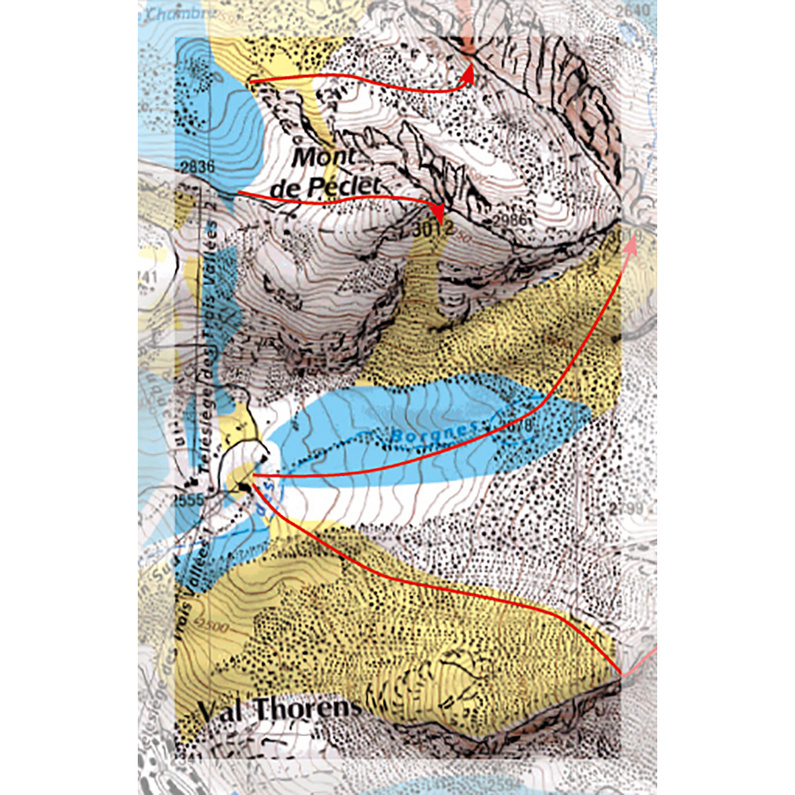 Freeride Map Trois Vallées / Val Thorens - Ski