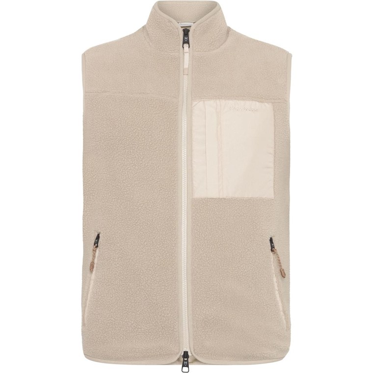 KnowledgeCotton Apparel Everyday Adventure Loose Fit Zip FleeceVest Light Feather Gray