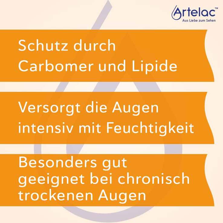 Artelac® Lipids Augengeltropfen für stark tränende Augen, 3X10 g