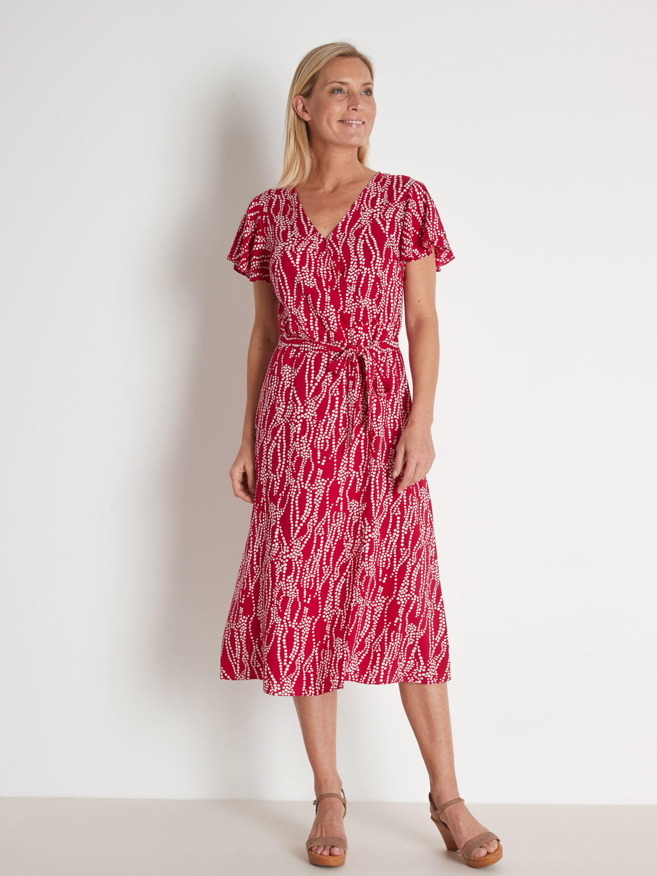 Robe fluide effet cache-coeur