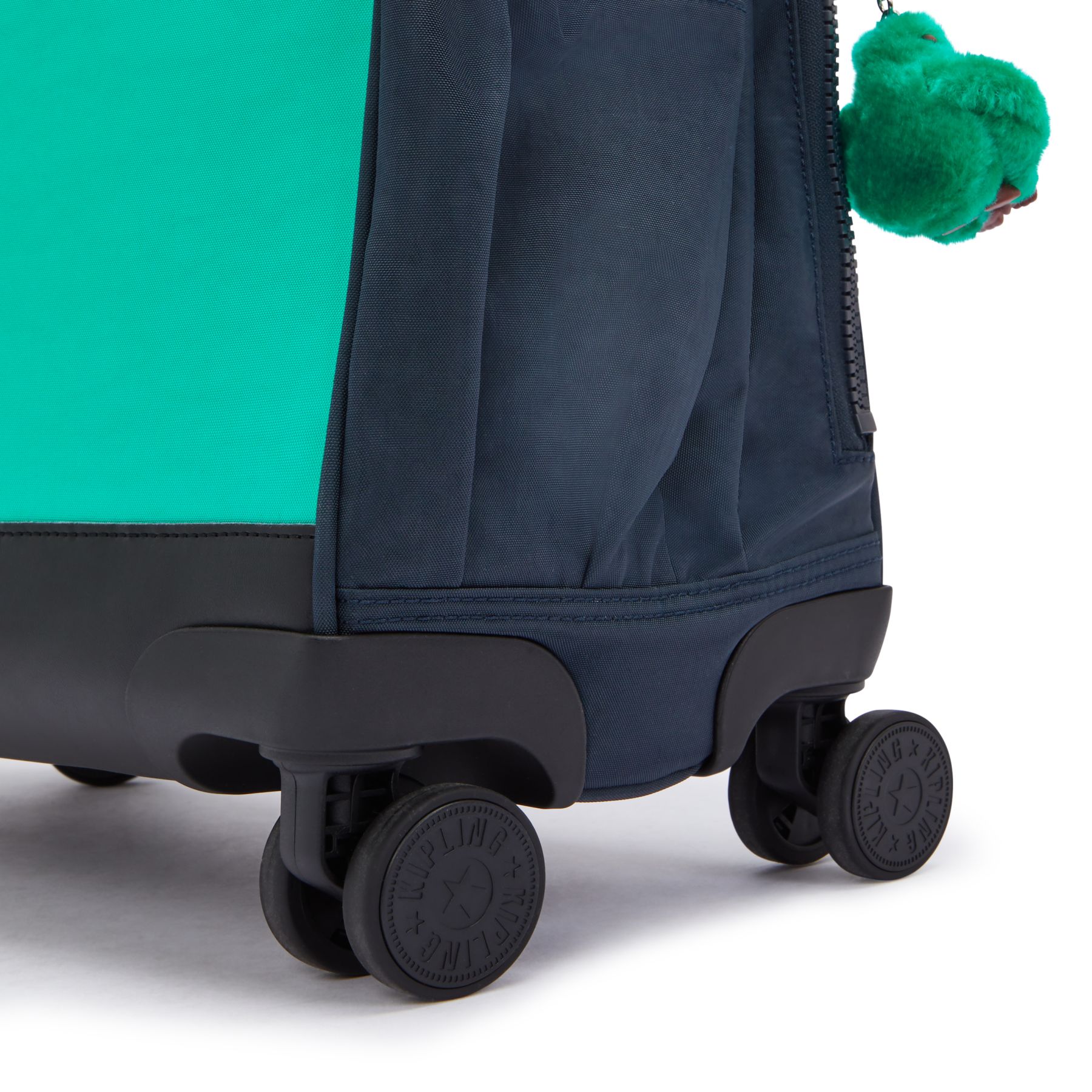 NEW STORIA Sac d'école à 4 roues pour enfants avec compartiment pour ordinateur - Blue Green Block