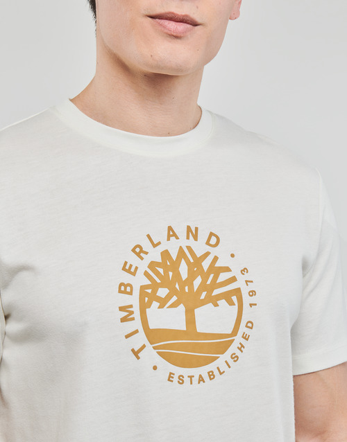 Timberland - SS REFIBRA LOGO GRAPHIC TEE REGULAR - Blanc