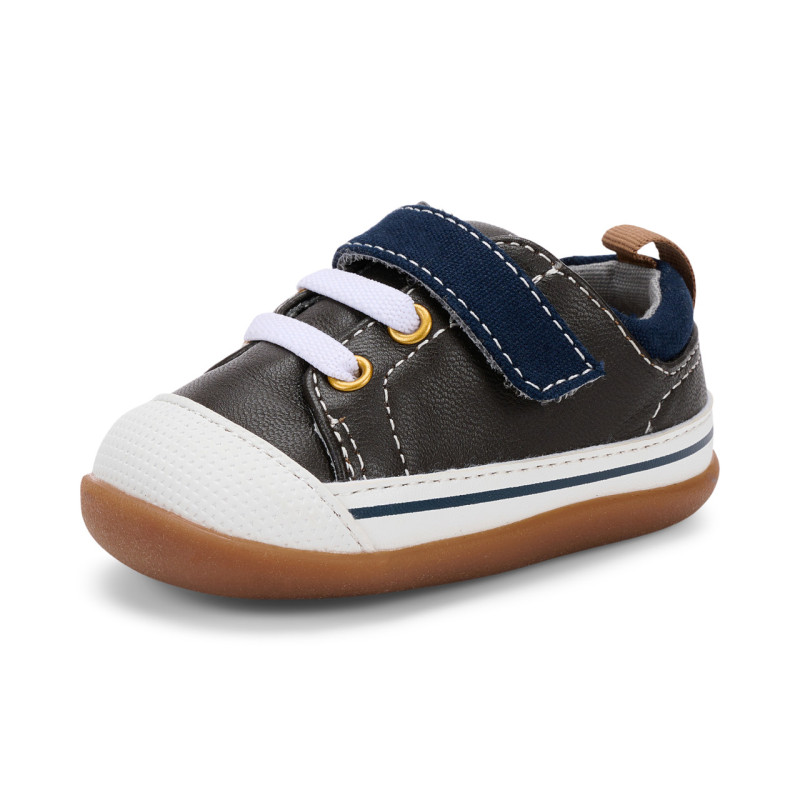 See Kai Run See Kai Run First Walker Stevie Brown Leather Blue