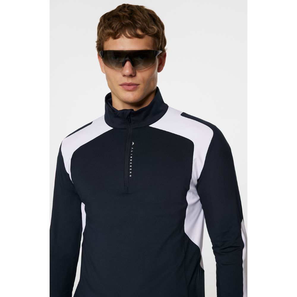 Leander Quarter Zip Midlayer Herre Navy