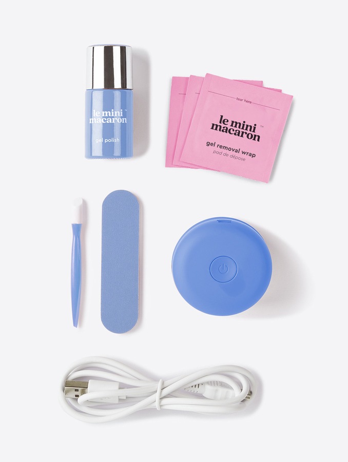 Le Mini Macaron Gel Manicure Kit Fleur Bleue 5pcs