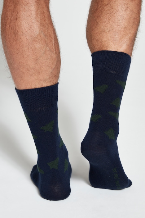 X-Mas Socken, 2er-Pack, Doppelpack, Tannenbaum, einfarbig, weiteres Bündchen