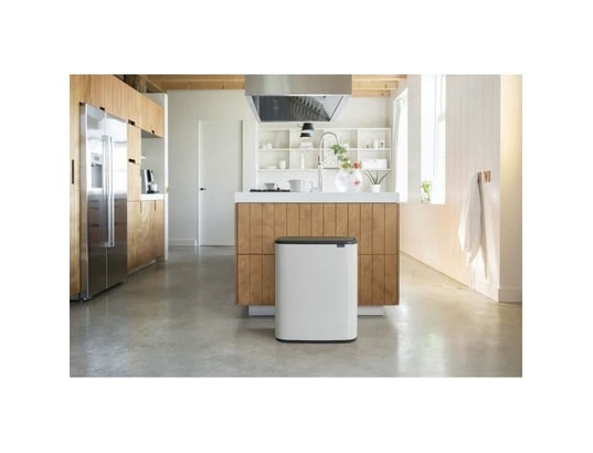 BRABANTIA - Poubelle Touch Bo Touch Bin, 2 x 30 litres, White 221408