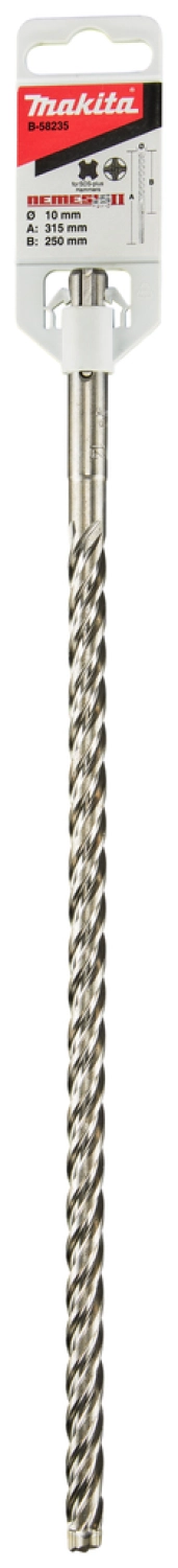 Makita B-11857 / B-58235 SDS-Plus Betonboor - 4 snijvlakken - 10 x 250 x 310mm