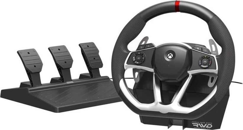 Hori - Force Feedback Racing Wheel Dlx Til Xbox - Sort
