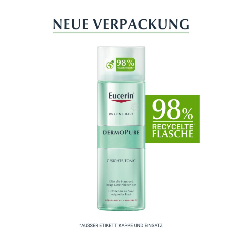 Eucerin® DermoPure Gesichts-Tonic – klärt und reinigt unreine Haut mit natürlicher Milchsäure