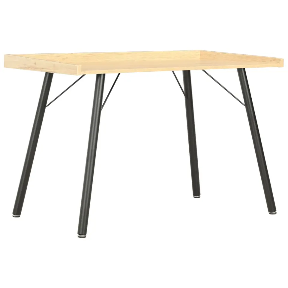 vidaXL - Computertafel - Zwart - Bewerkt hout
