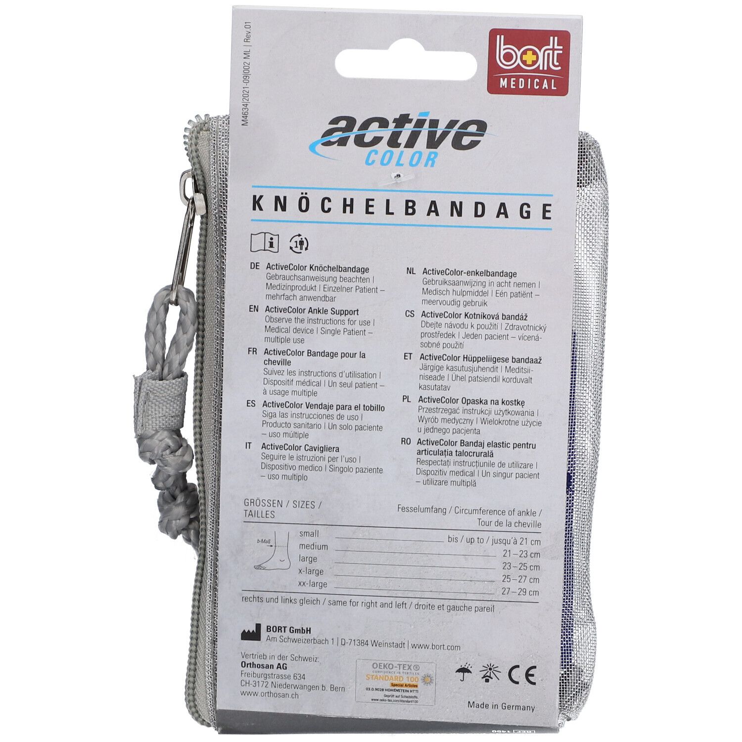 BORT ActiveColor® Knöchelbandage Gr. S blau