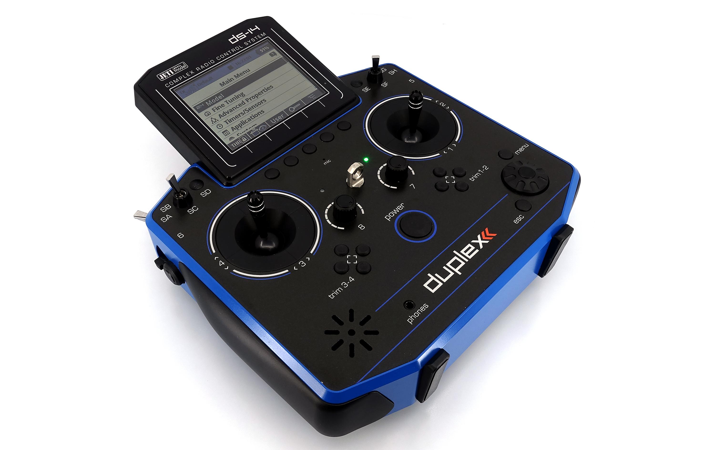 Fernsteuerung DS-14 II Multimode Blau<br>10-Kanal Jeti Duplex Handsender