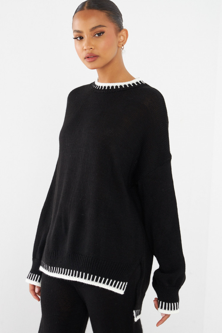 Ensemble 2 pièces pull + pantalon noir