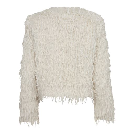Co'Couture FeatherCC Faux Fur Jakke, Off White, M