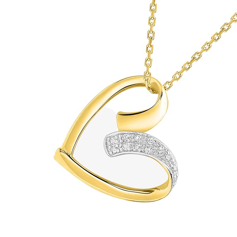 Collier Femme - Or 18 Carats - Diamant 0,04 Carats - Longueur : 42 cm