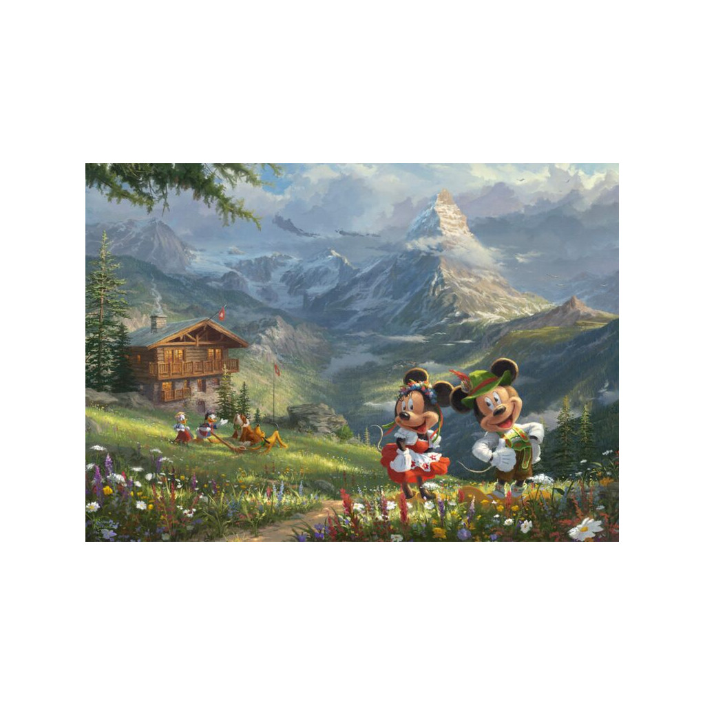 Puzzle - Mickey et Minnie dans les Alpes - 1000 Pièces