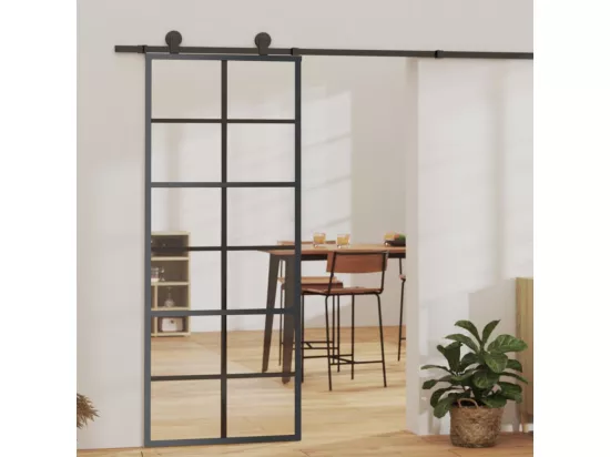 Porte coulissante et quincaillerie Verre ESG/Aluminium 76x205cm