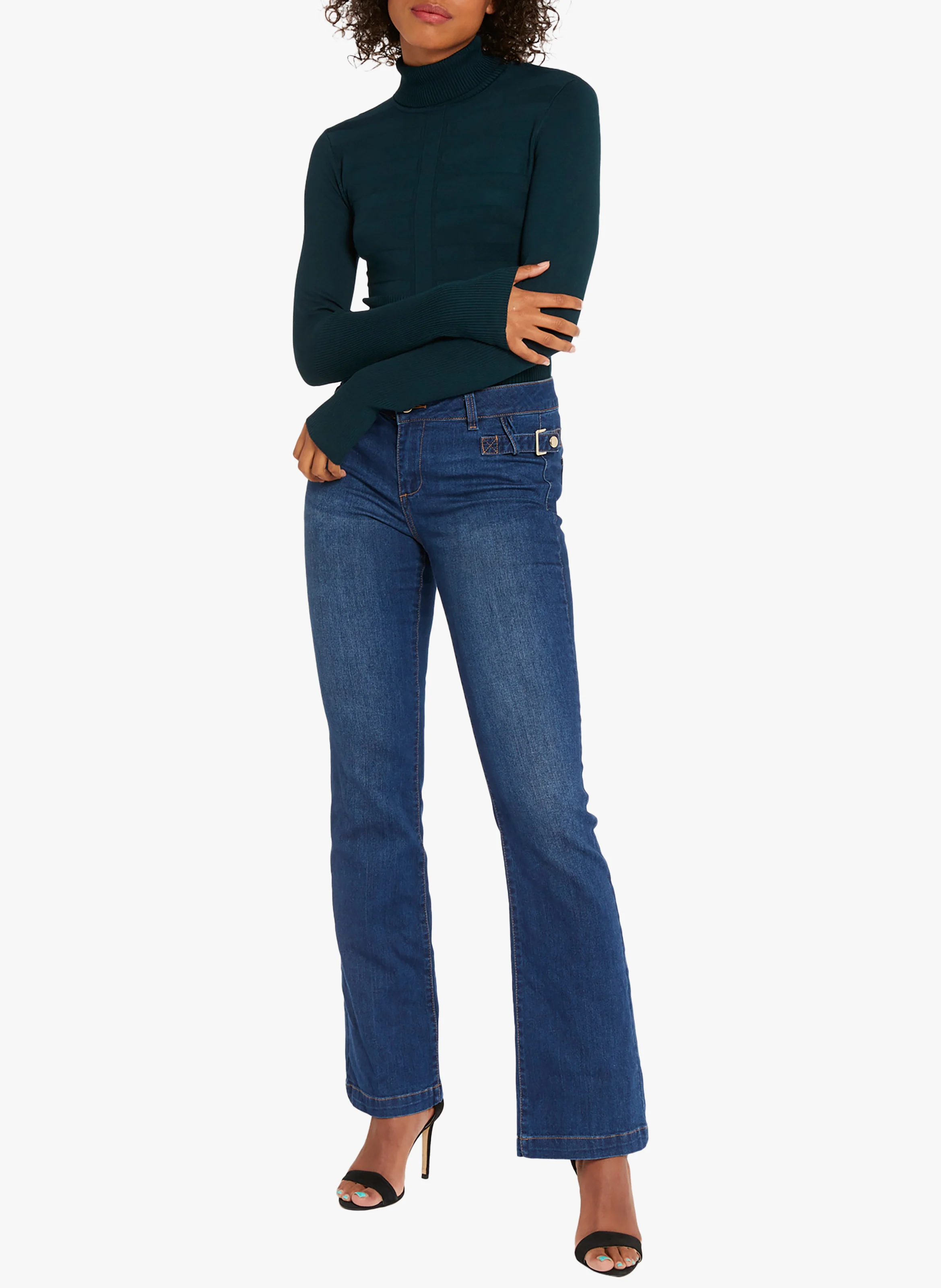 Pull col roulé | Vert