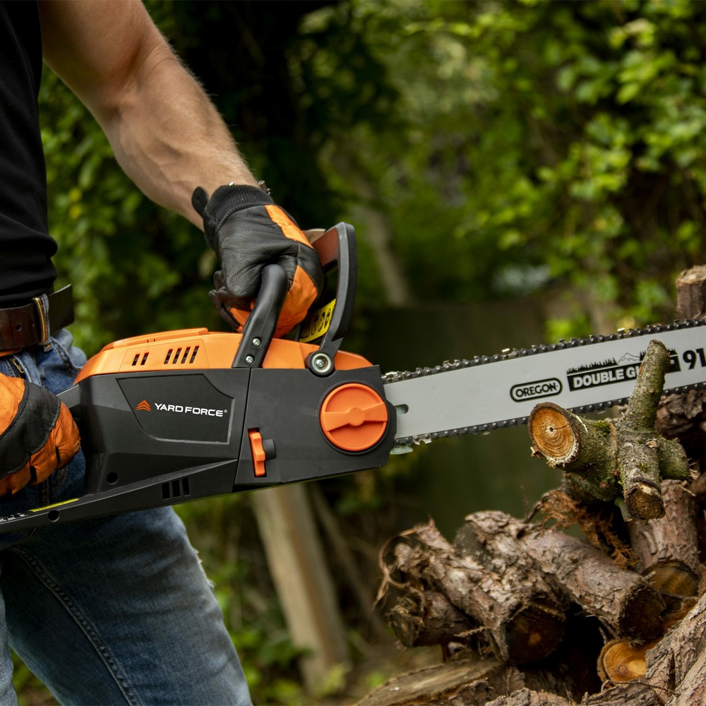 Tronçonneuse sans-fil 40v avec guide-chaîne oregon de 35cm, batterie et chargeur - ls g35