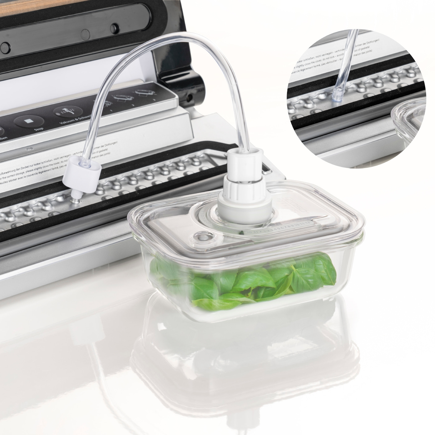 Vakuumpumpe und Adapter