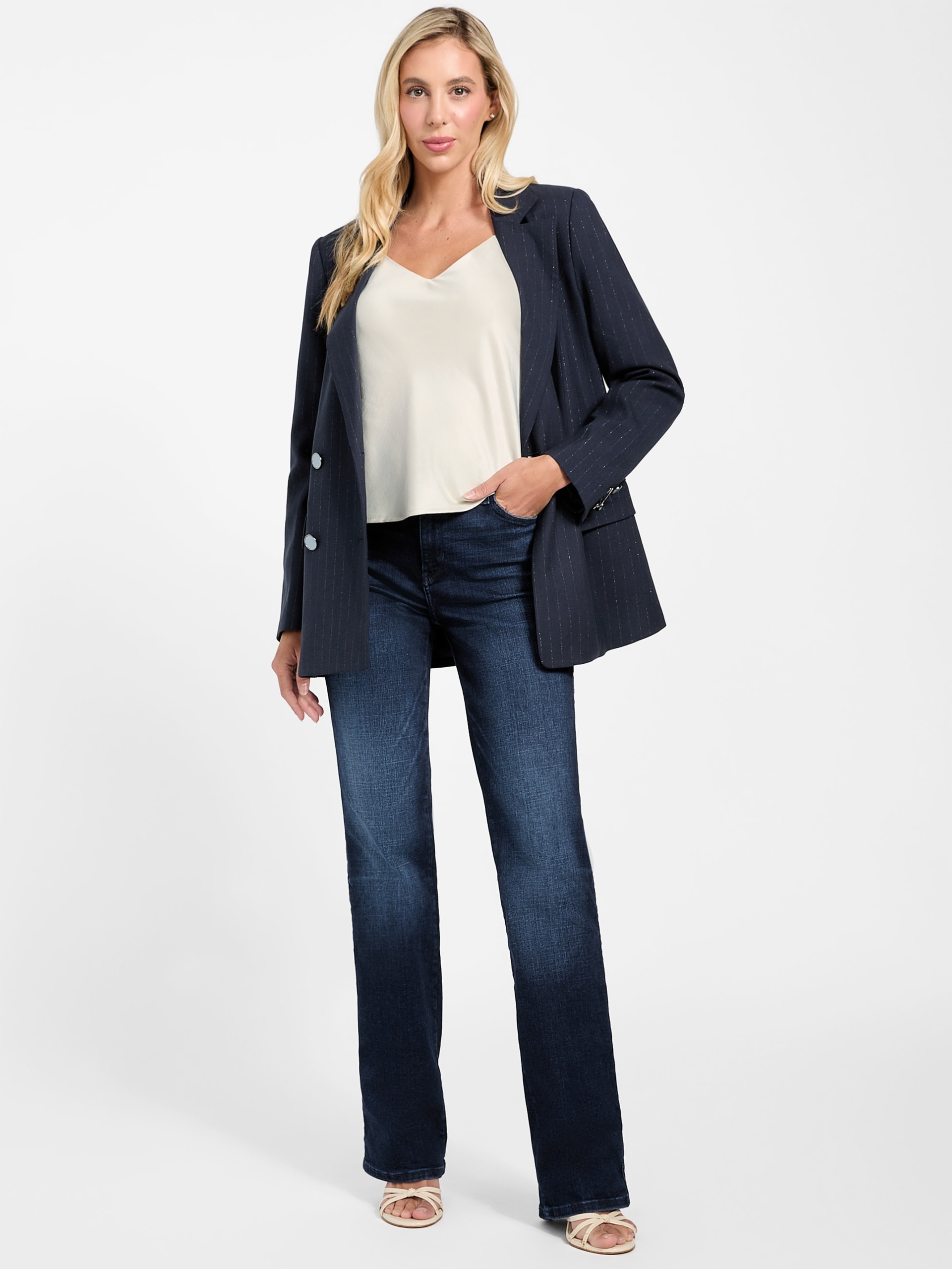 Blazer Eco Zanita de Abotoamento Duplo