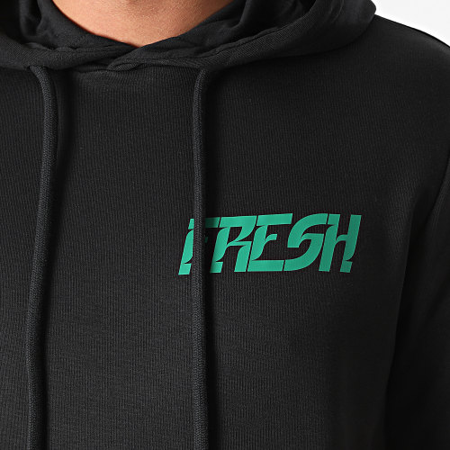 Ensemble De Survetement Logo Noir Vert