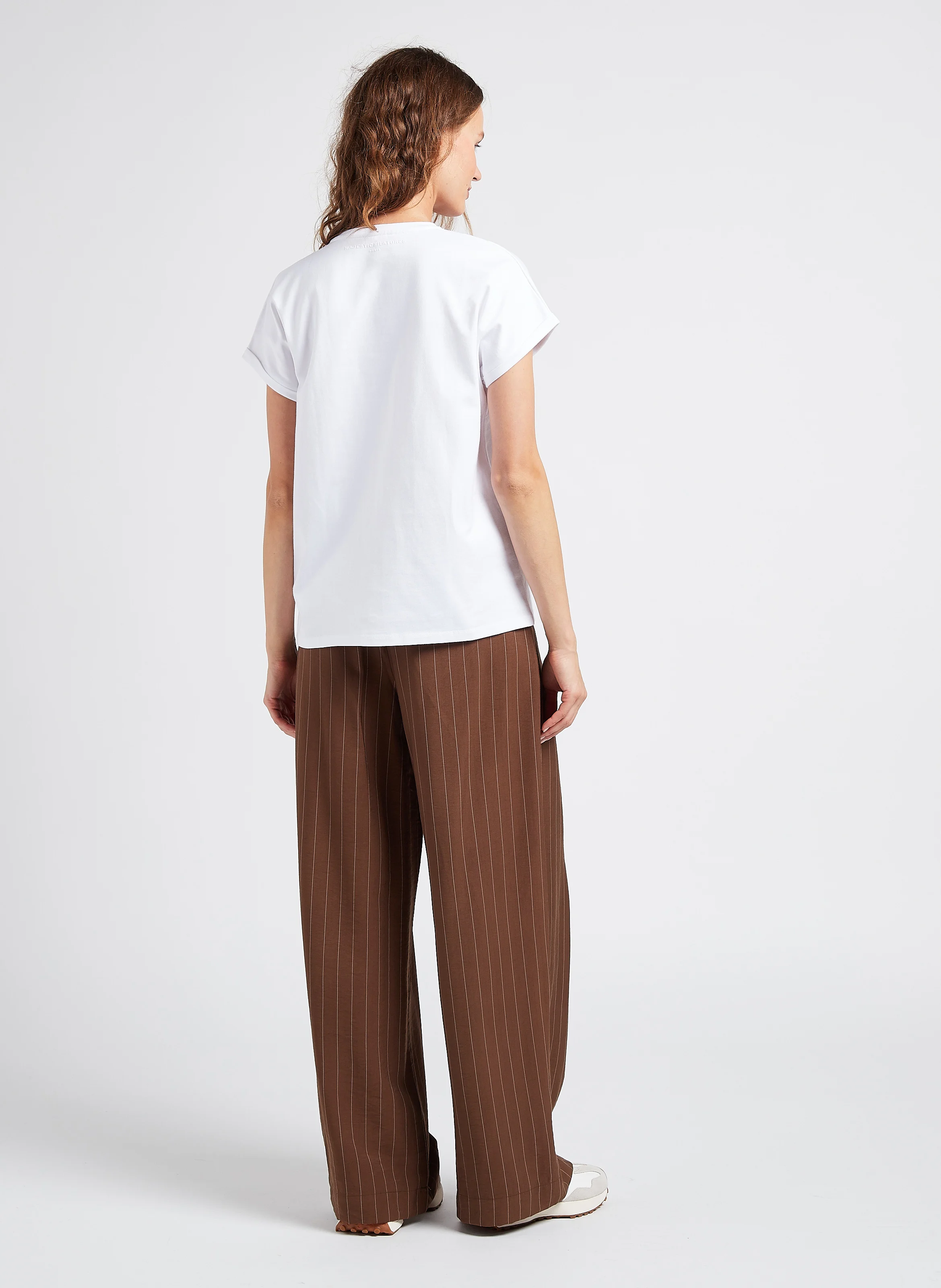 Tee-shirt col rond en coton bio | Blanc