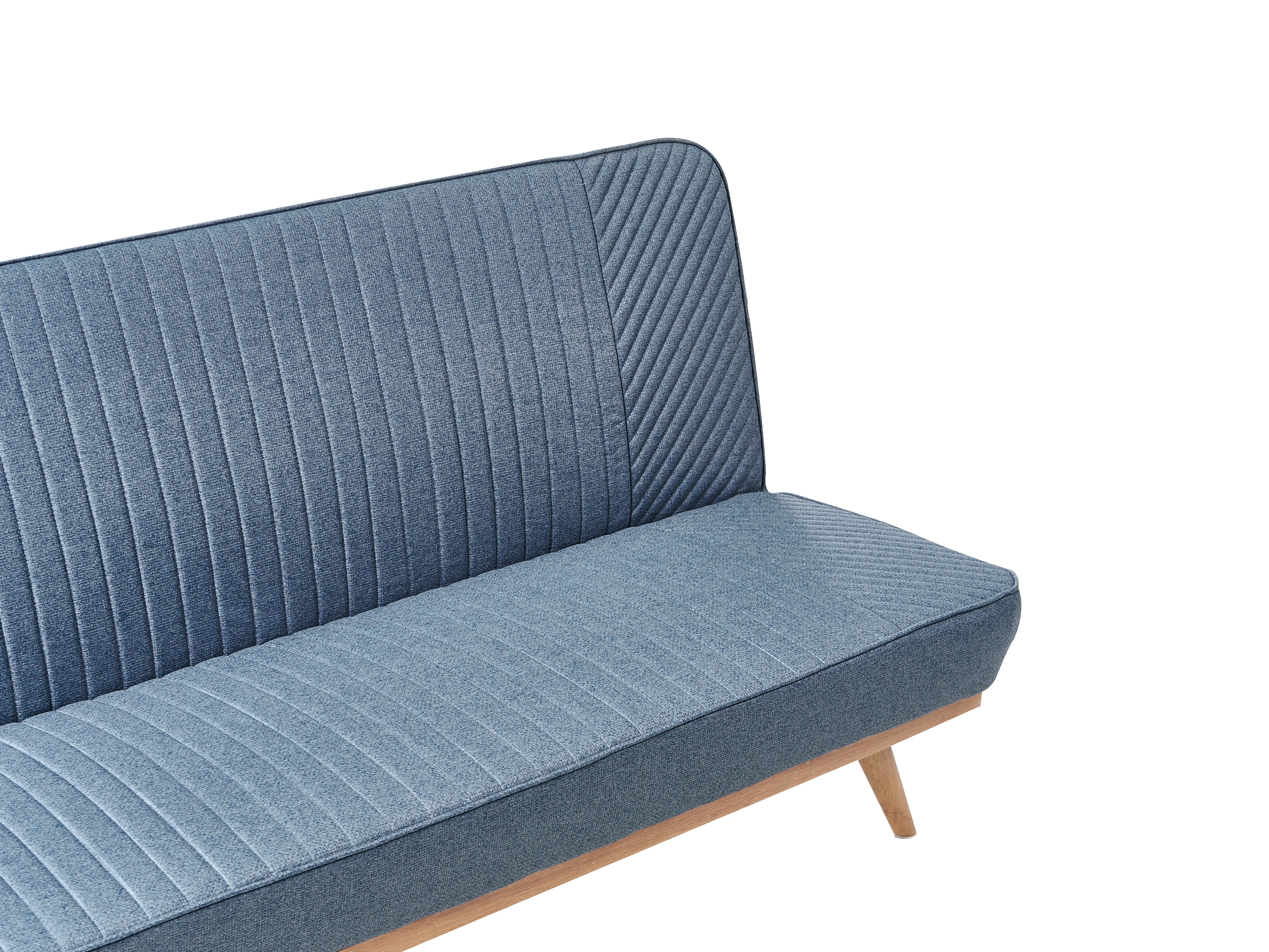 Slaapbank 2-zits KALFAFEL Stof Blauw