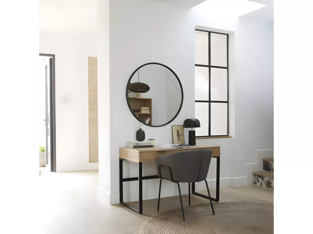 Bureau effet bois naturel 120x75