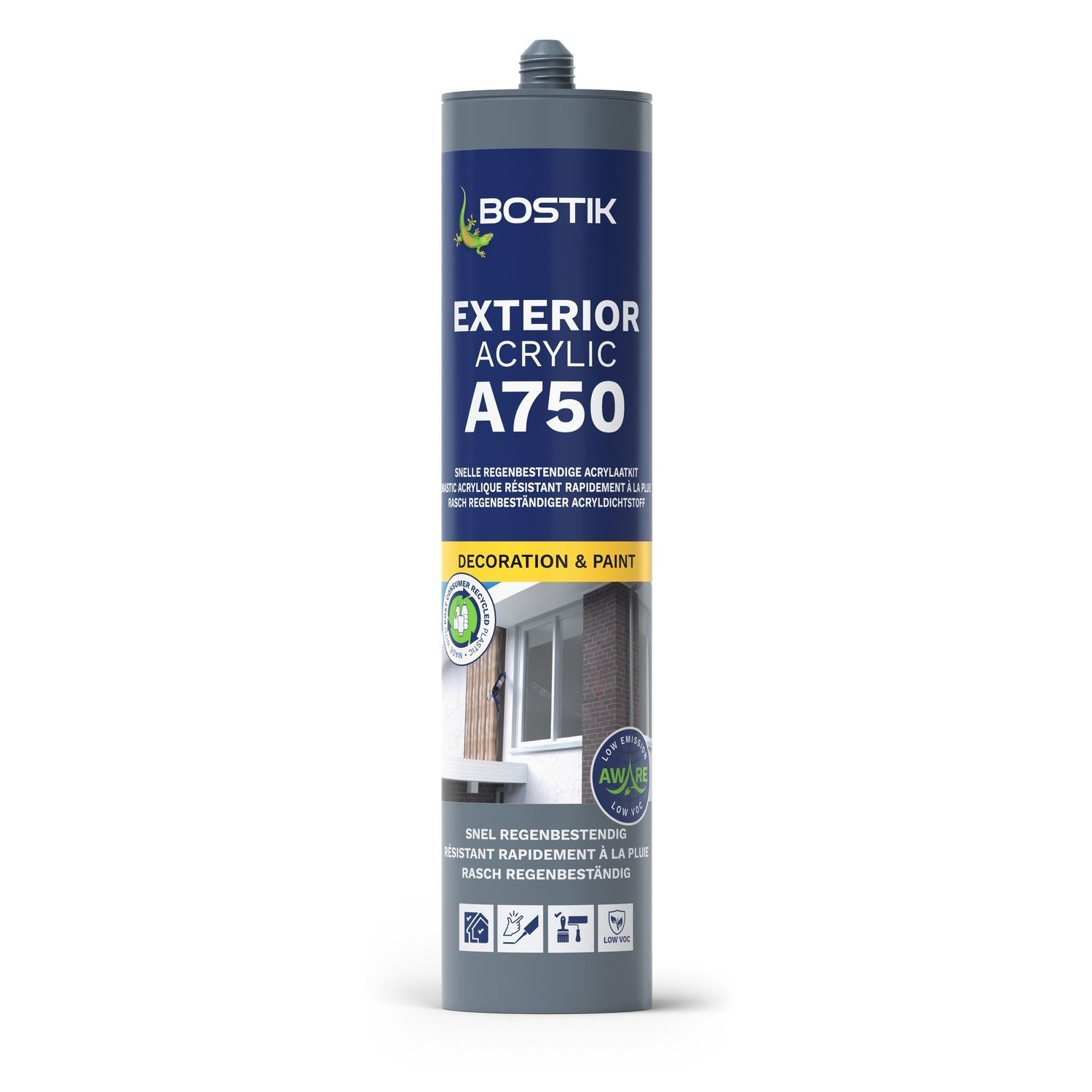 Bostik A750 Acrylkit wit overschilderbaar binnen/buiten 310ml - 30614682