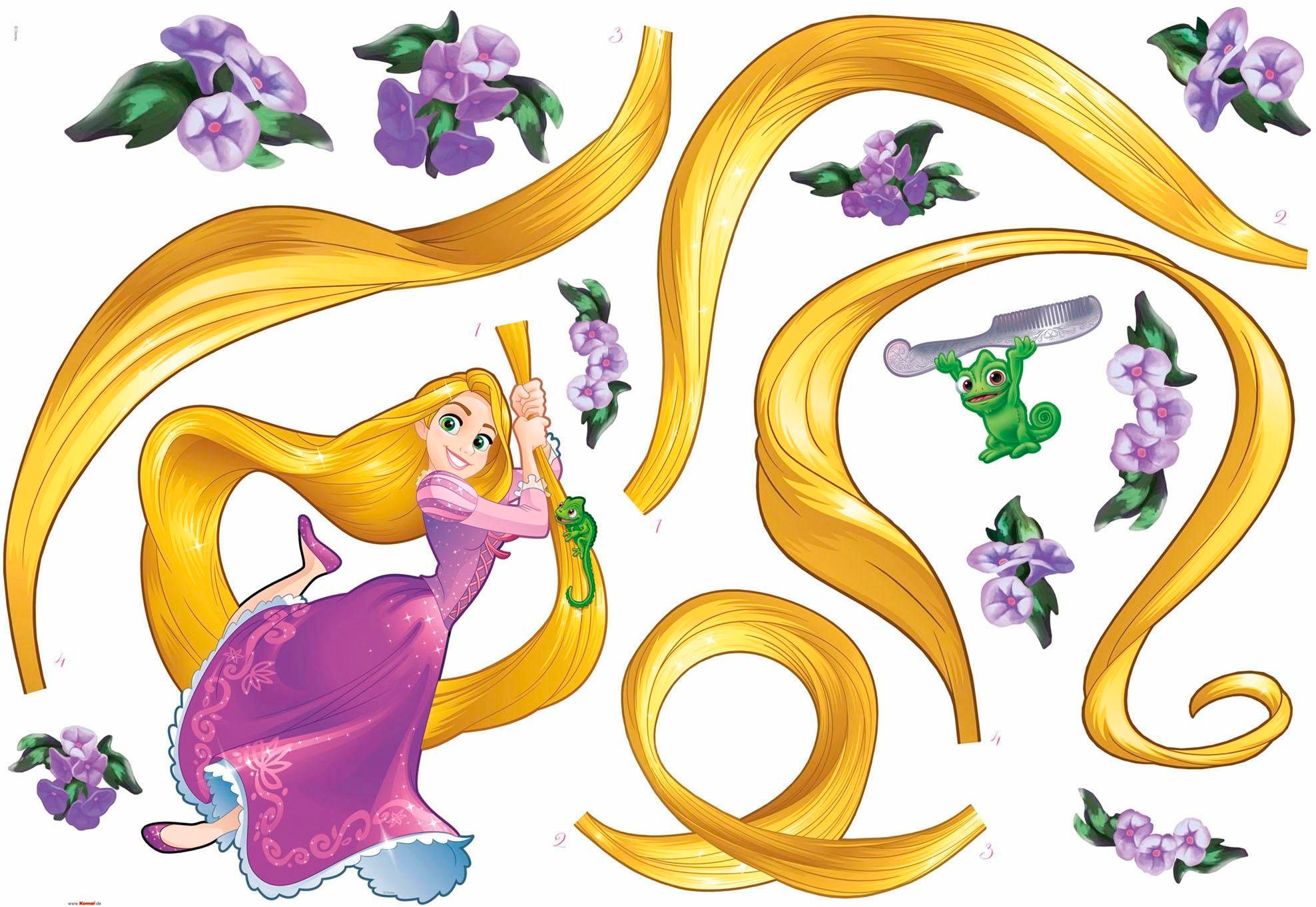 Komar Wandtattoo »Rapunzel - Grösse 100 x 70 cm« selbstklebend, Wandsticker, Kinderzimmer