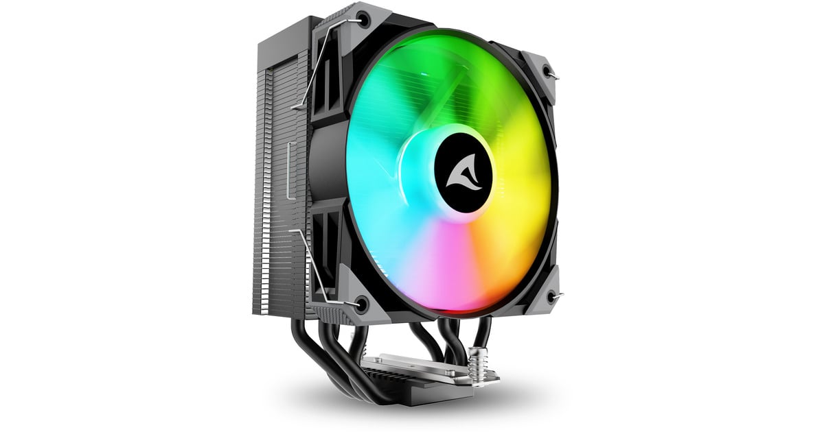 SharkoonA40 RGB CPU-koeler  (Zwart, 4-pins PWM fan-connector)