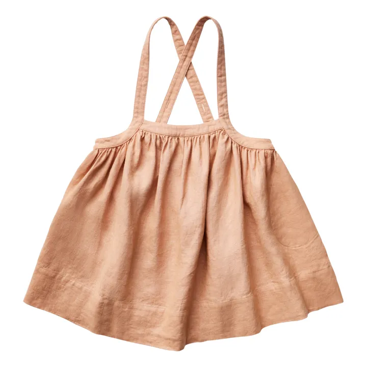 Soor Ploom Robe Tablier Lin Eloise | Abricot