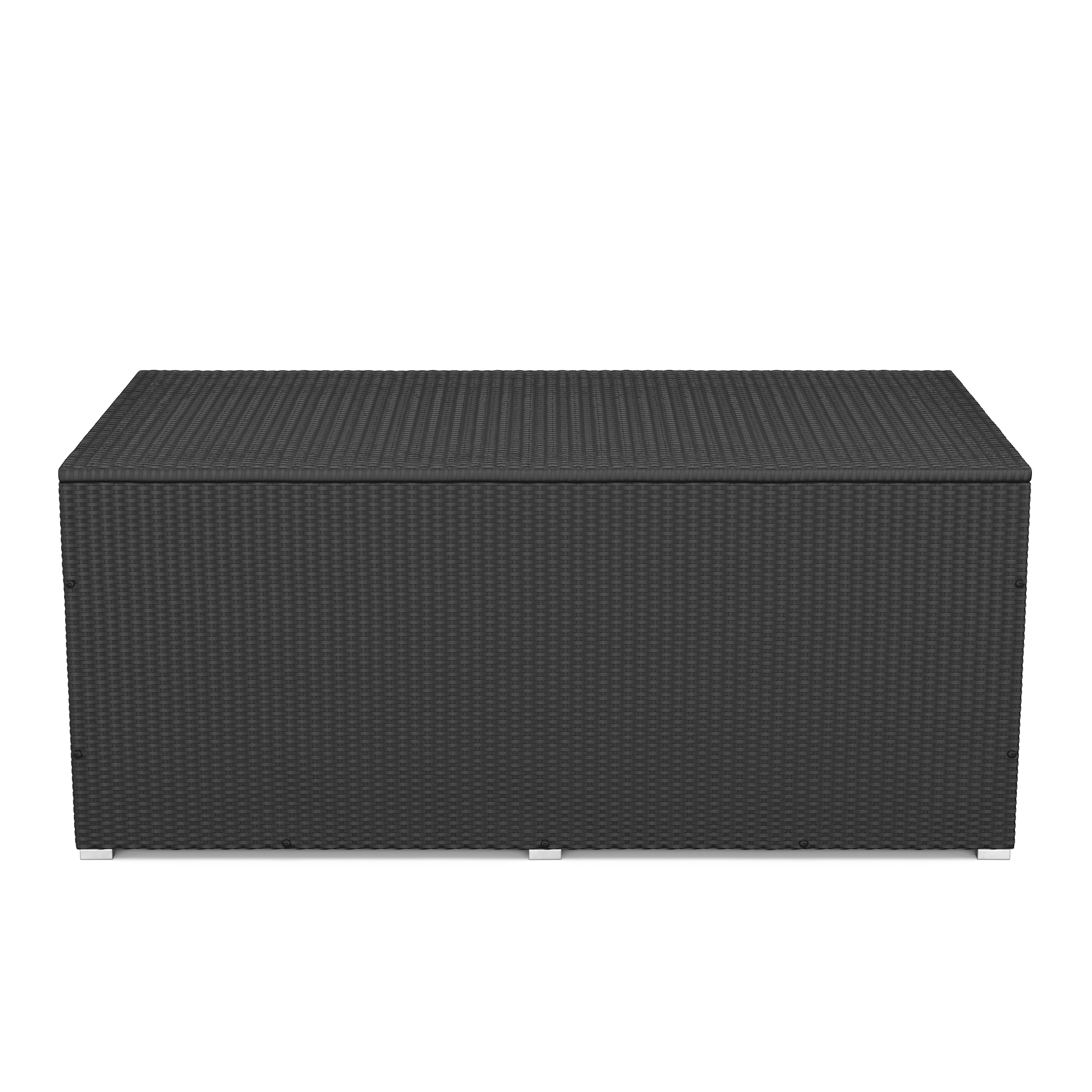Rattan Kissenbox SINA 190 x 85 x 85 cm schwarz