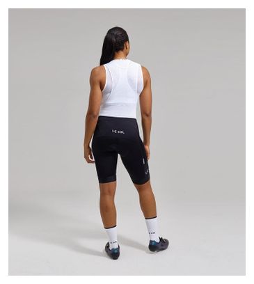 Cuissard Court à Bretelles Femme Le Col Sport II Noir/Blanc