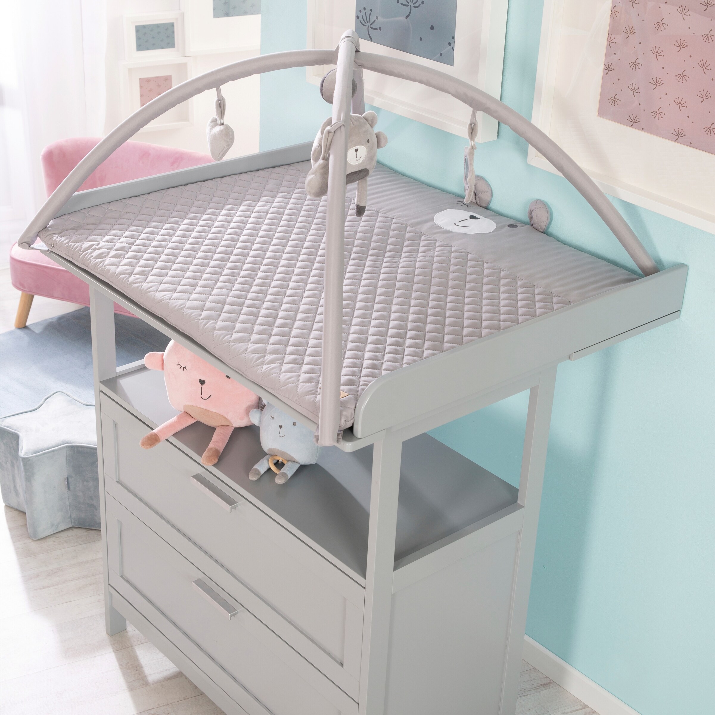 roba Krabbeldecke mit Spielbogen roba Style grau
