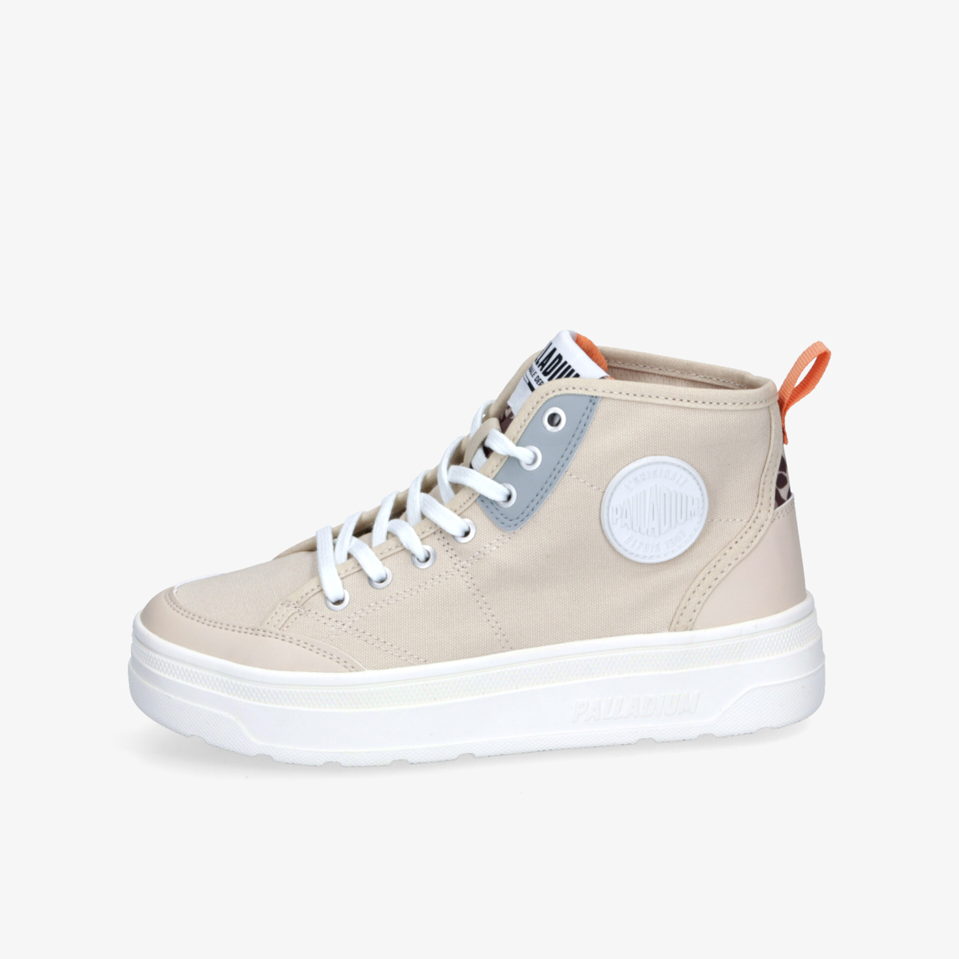 PALLADIUM Pallasphalt Mid Damen Plateau Sneaker beige