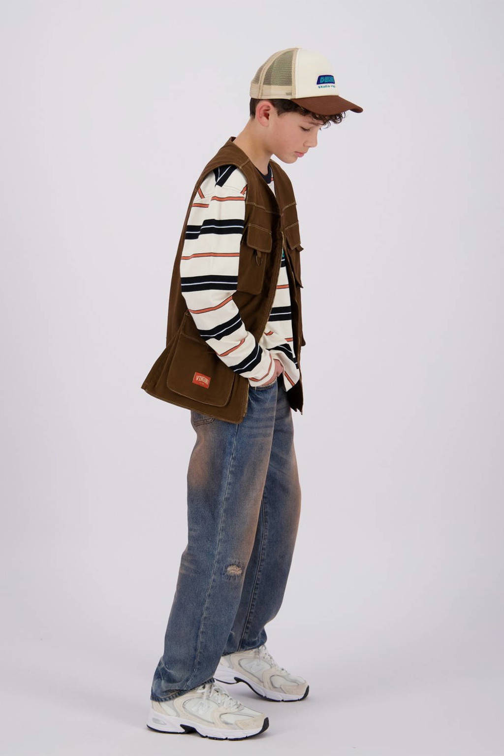 Vingino loose fit jeans Gino tinted mid blue