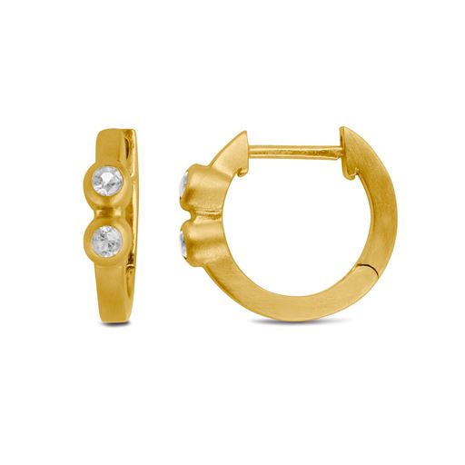 byBiehl Lucy Hoops, Gold Plated