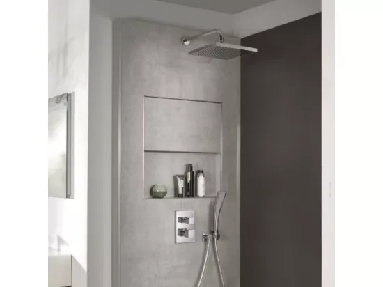 Colonne de douche encastrée thermostatique JACOB DELAFON Modulo tête carrée + nettoyant