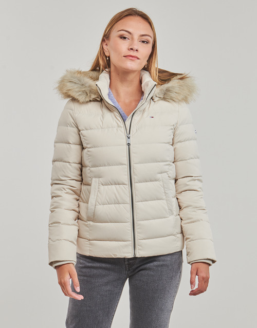 Tommy Jeans - TJW BASIC HOODED DOWN JACKET - Beige