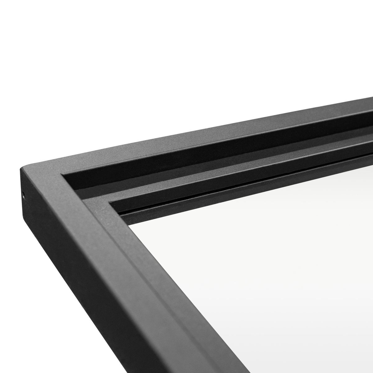 Binnenwand van glas in industriële stijl 1530x1300mm helder zwart