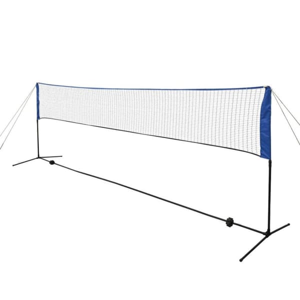 vidaXL Badmintonnett med fjærballer 500x155 cm