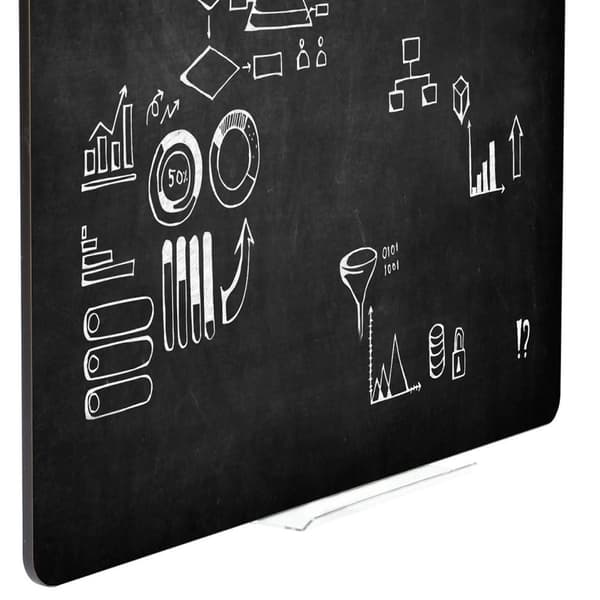 Kridttavle NAGA 57x45 cm sort magnetisk uden ramme - inkl. 3 magneter