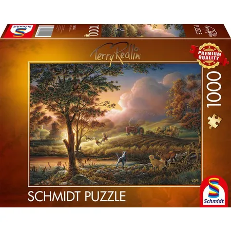 Schmidt Spiele Puzzle - Terry Redlin: Sonnengold über reifen Feldern, 1000 Teile