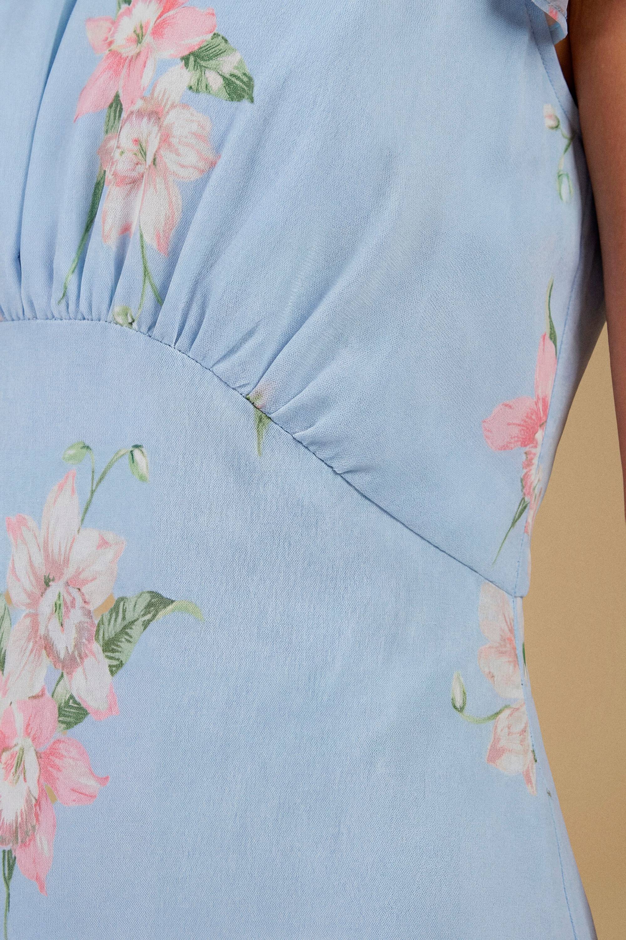 Oasis Robe Maxi Cascade À Imprimé Floral Orchidée