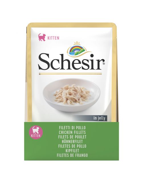 Schesir Maaltijdzakjes Kitten In Gelei - Kattenvoer - Kipfilet 85 g